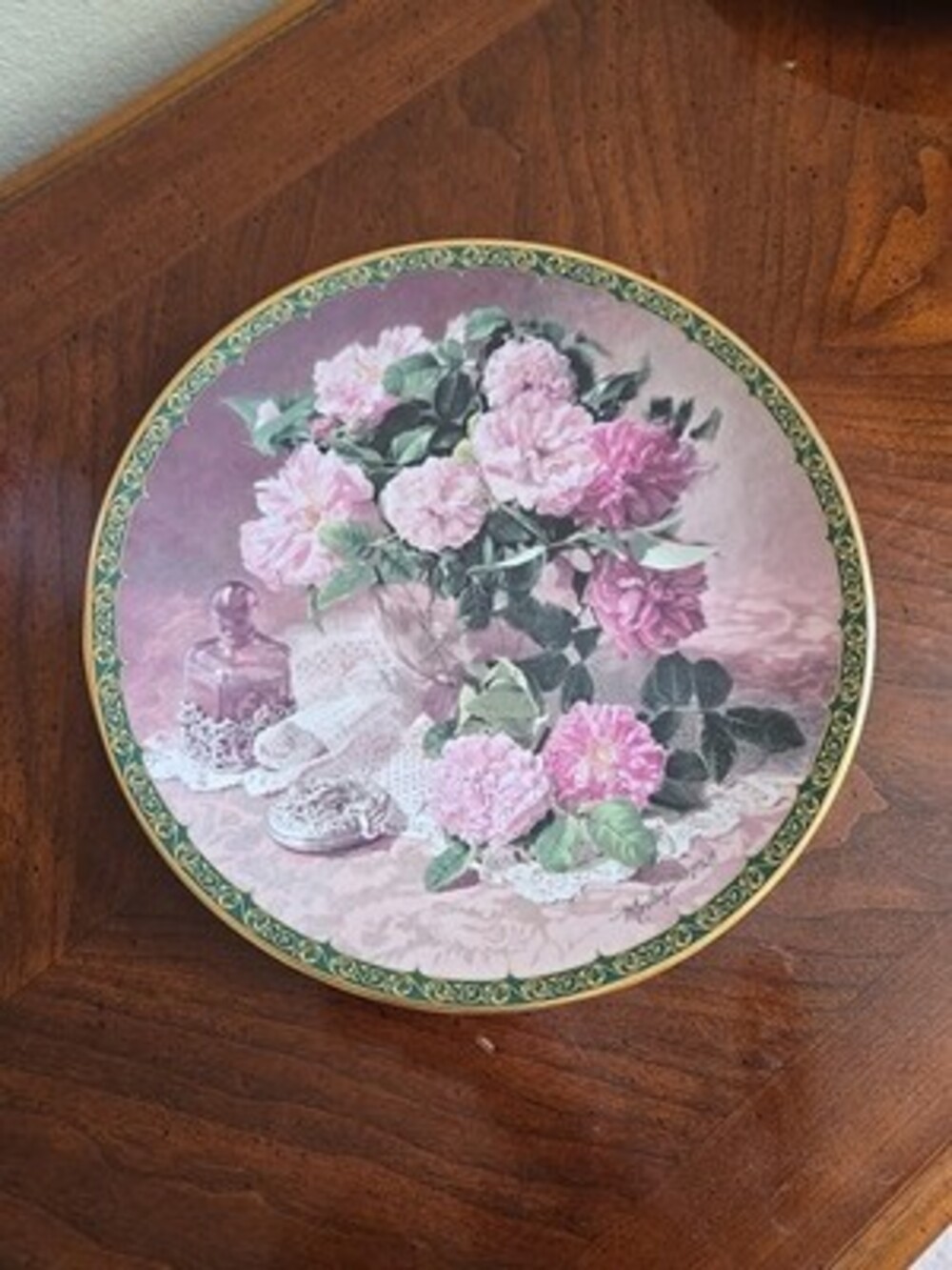 Plate Wall Art Collector Vieonne Morley's Romantic Roses "Springtime Elegance"